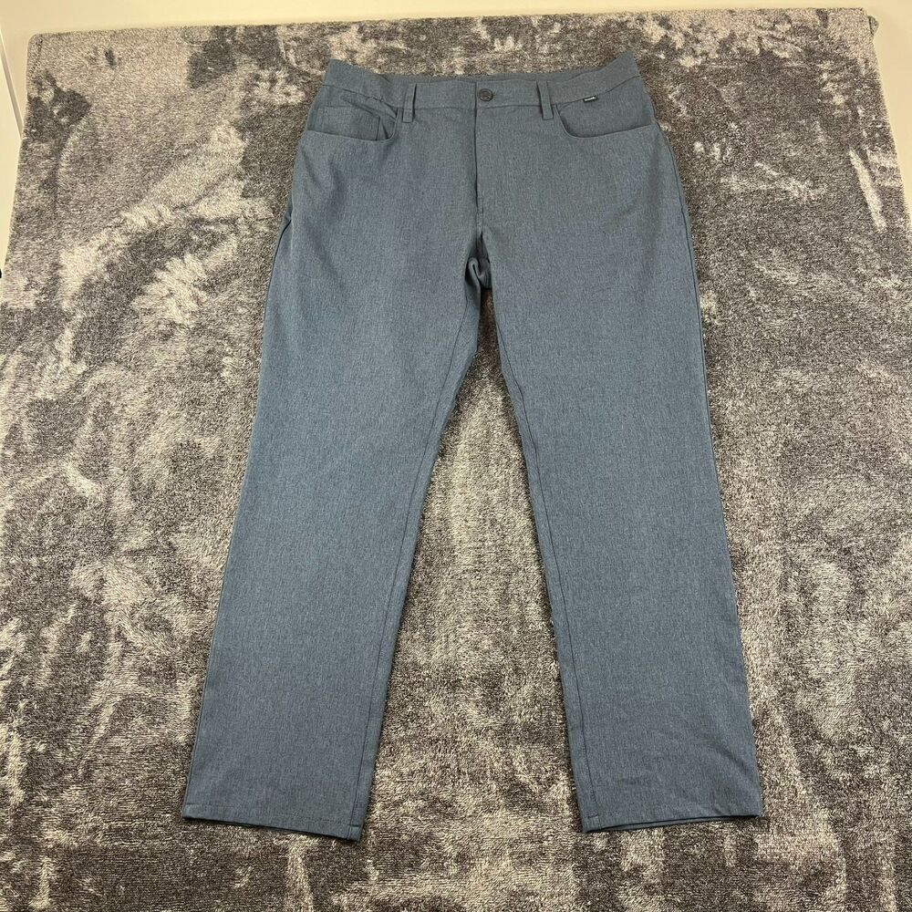 Travis Mathew Men's Golf Pants Chino Performance 36X28.5 Blue Stretch